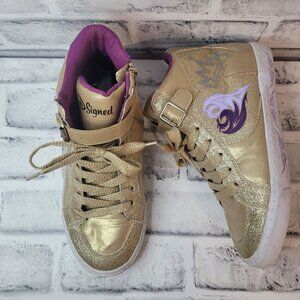 Disney D-Signed Royalty Rules Girls Gold High Tops Size 3